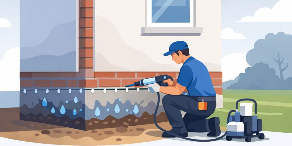 Damp Proof Course Injection From Outside