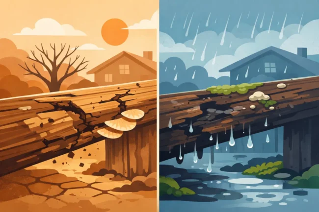 Dry Rot vs Wet Rot: What’s the Difference?