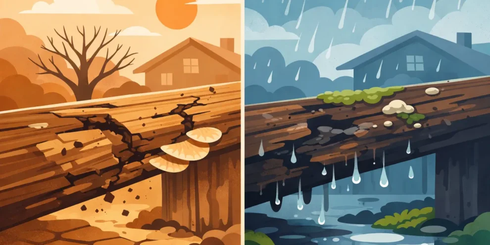 Dry Rot vs Wet Rot: What’s the Difference?