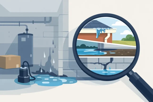 How to Stop Basement Leaks: Find the Cause